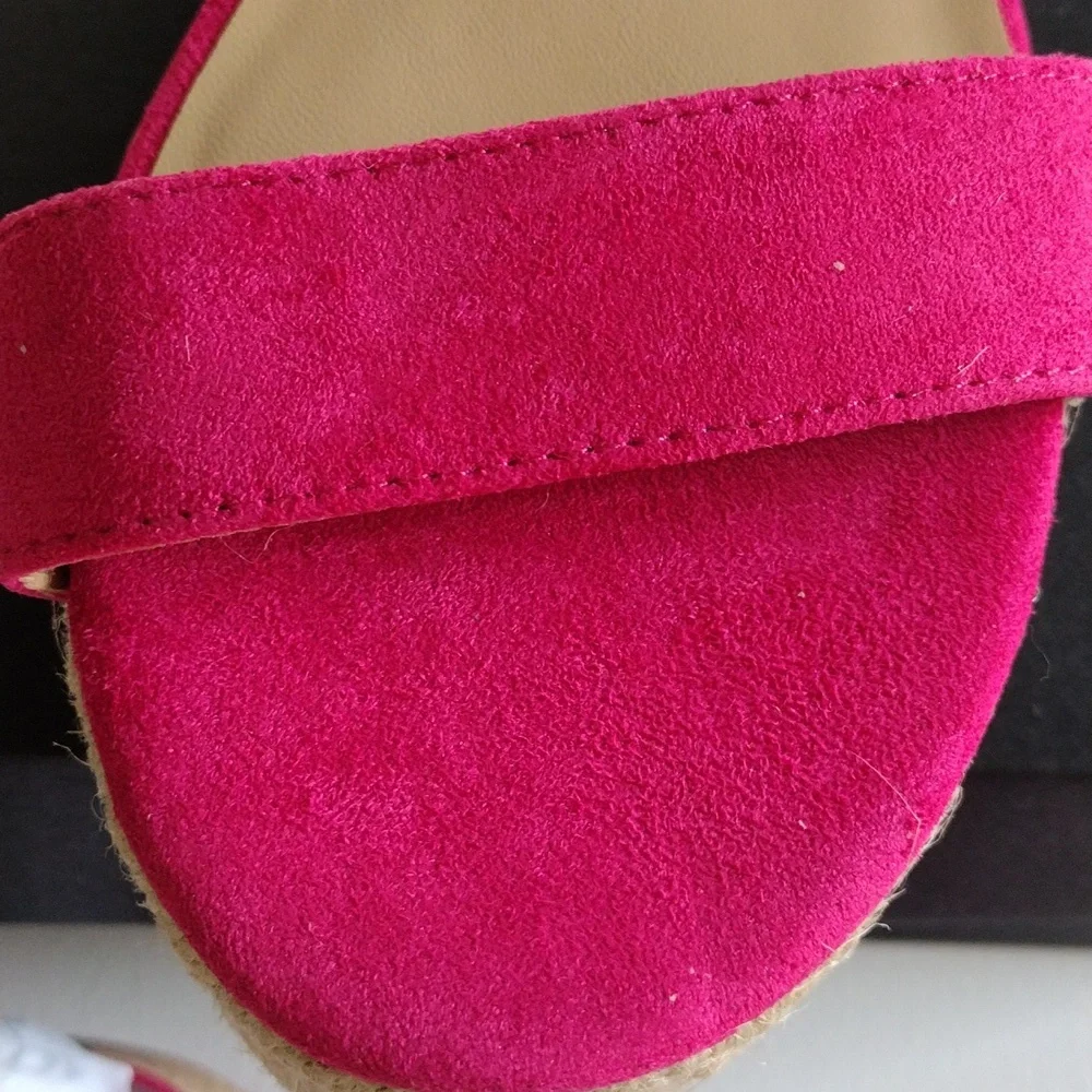 Banana Republic Platform Strappy Espadrille Maui Rose, Size 9 - Picture 10 of 14